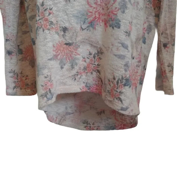 Ginger G Knit High Low Shirt, Floral, M - Picture 5 of 9